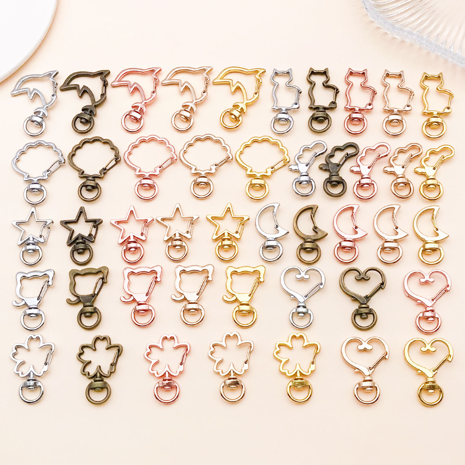 Pet Supplies Direct - 5 قطع/مجموعة مشابك على شكل قلب