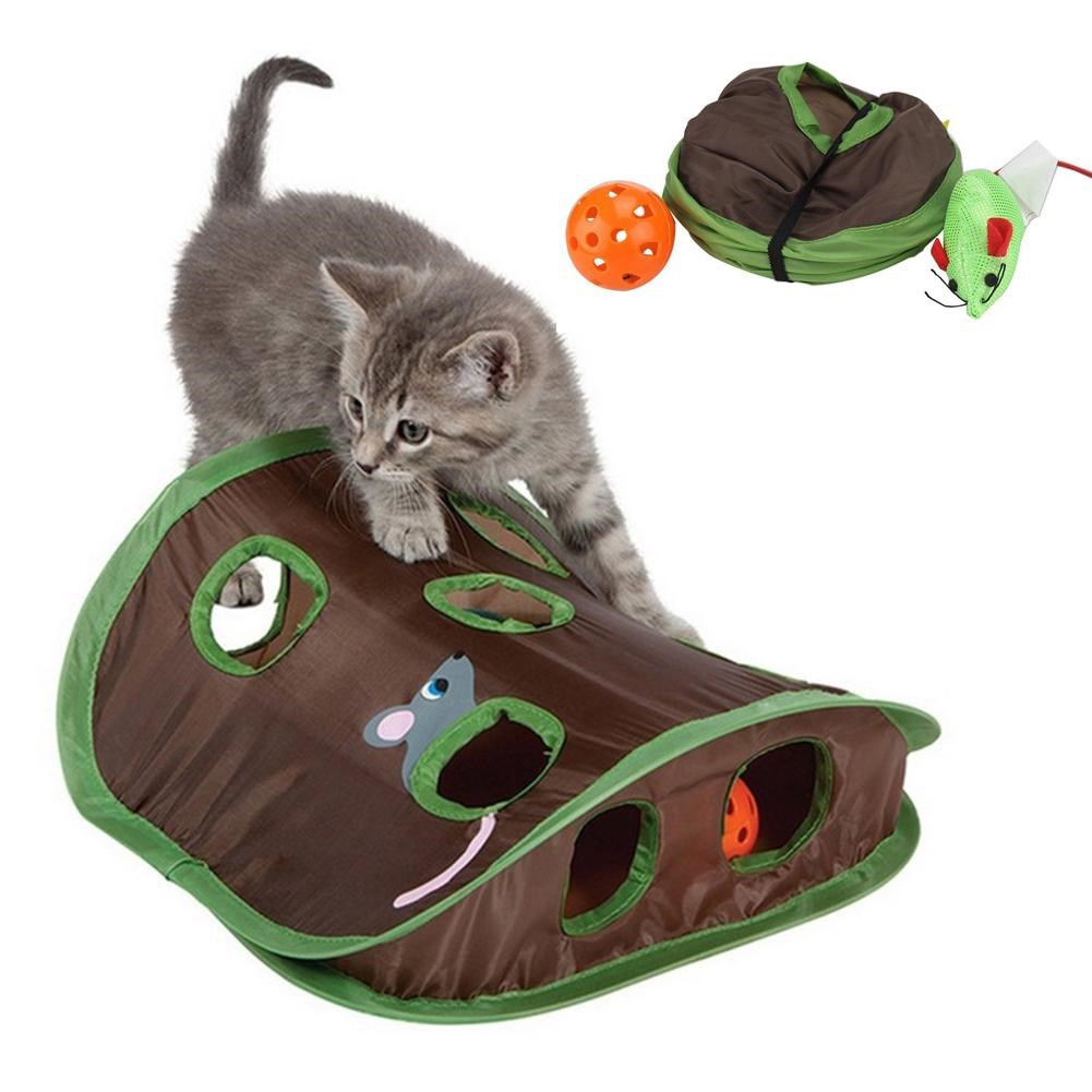 Cat Tunnel Toy - لطيف الحيوانات الأليفة القط التفاعلية إخفاء