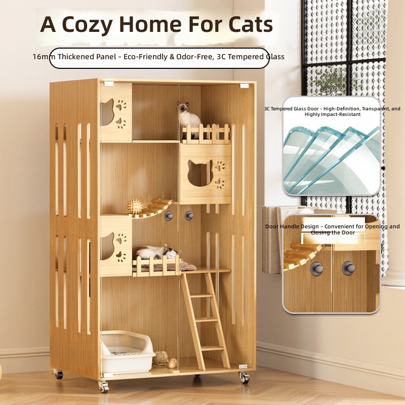 Cat Scratching Post - بيت قطط كبير متعدد المستويات للقطط