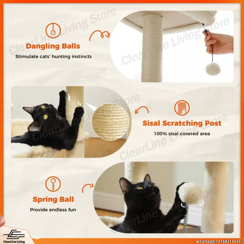 برج قطط خشبي حديث متعدد المستو - مراجعة Cat Scratching Post وسعره
