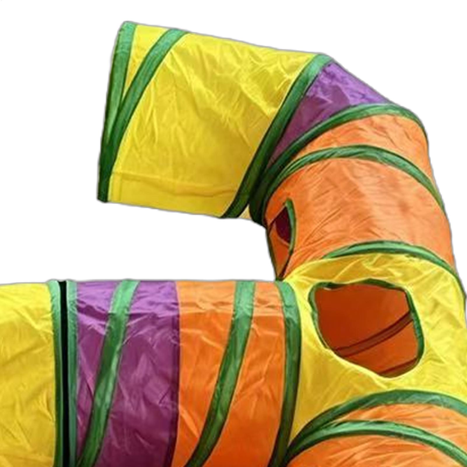 نفق للقطط بألوان قوس قزح للترف - مراجعة Cat Tunnel Toy وسعره