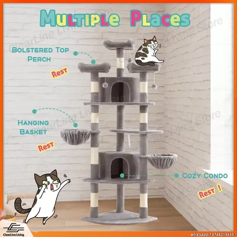 برج قطط زاوي على شكل مروحة بار - مراجعة Cat Scratching Post وسعره