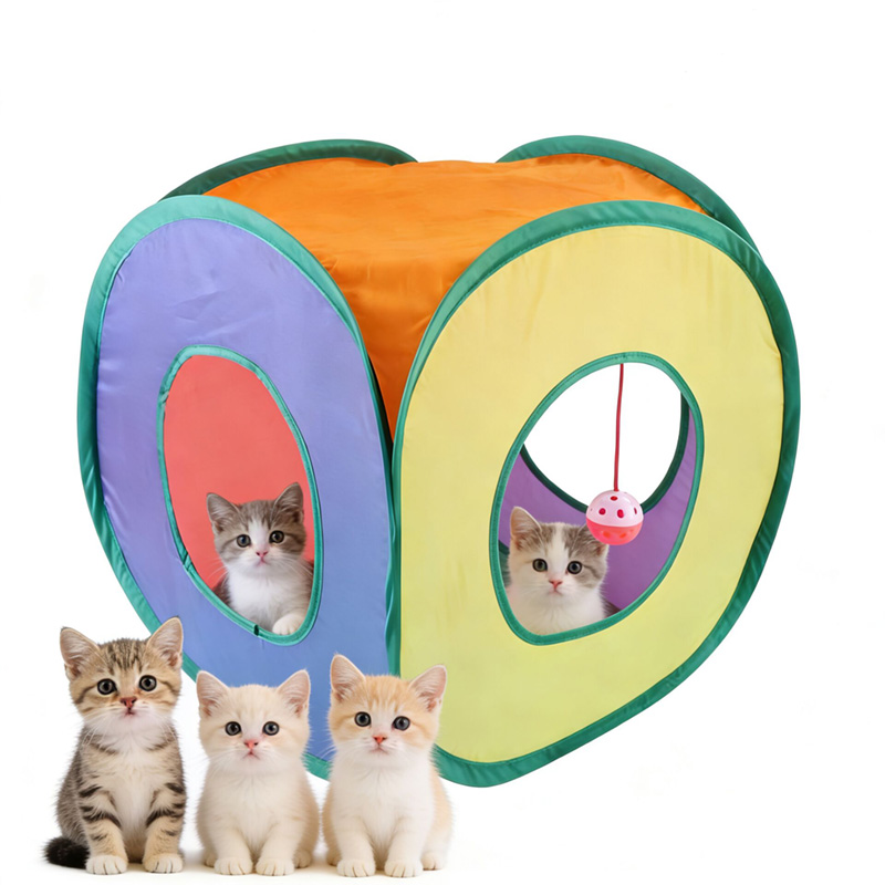 نفق قطط مربع قوس قزح، أنبوب لل - مراجعة Cat Tunnel Toy وسعره