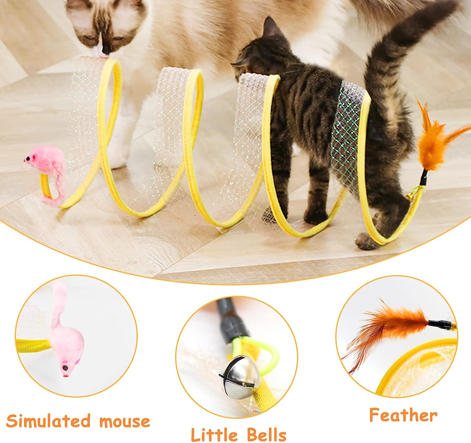 مطوية نفق القط S نوع القطط نفق - مراجعة Cat Tunnel Toy وسعره