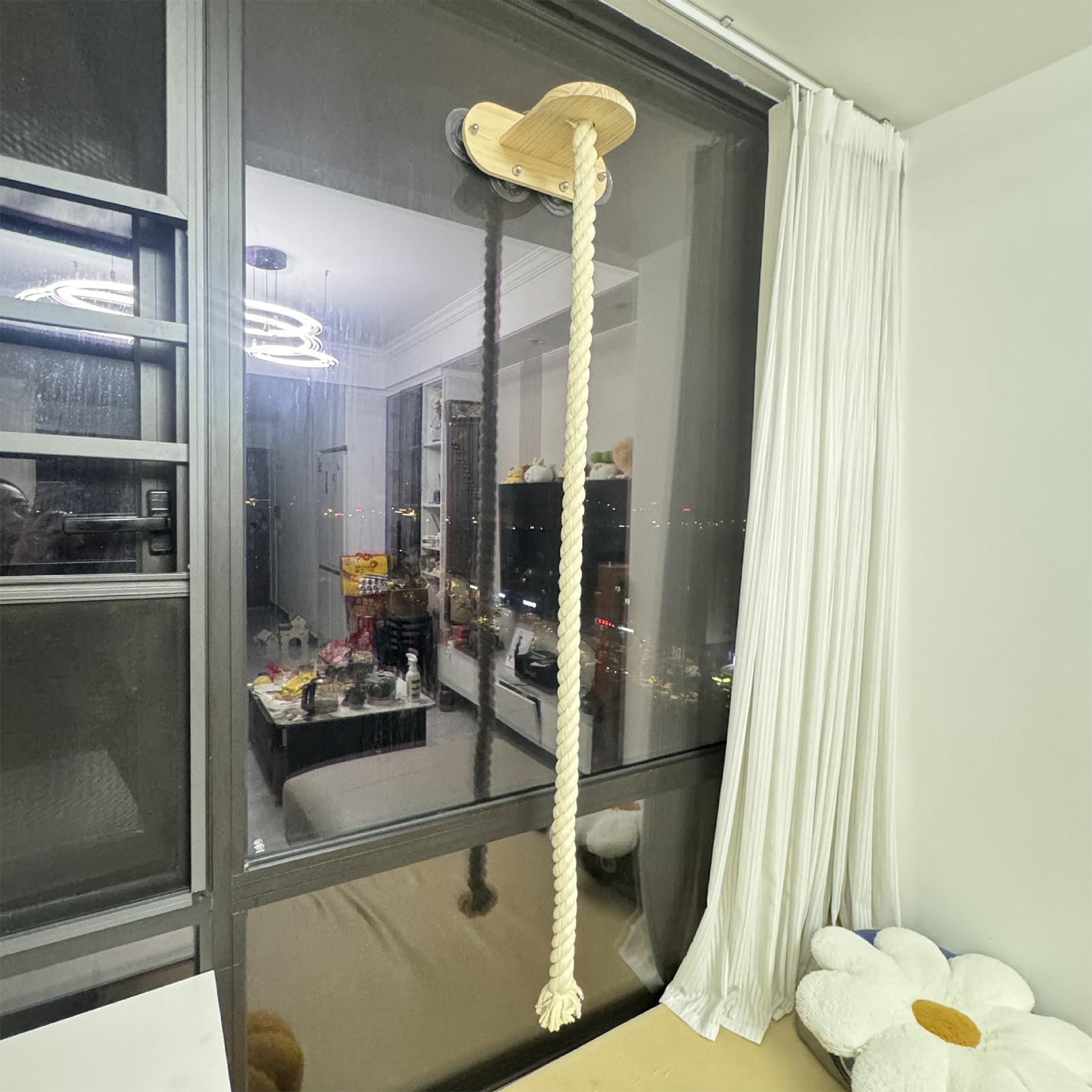 حبل تسلق للقطط مع كوب شفط للنا - مراجعة Cat Window Perch وسعره