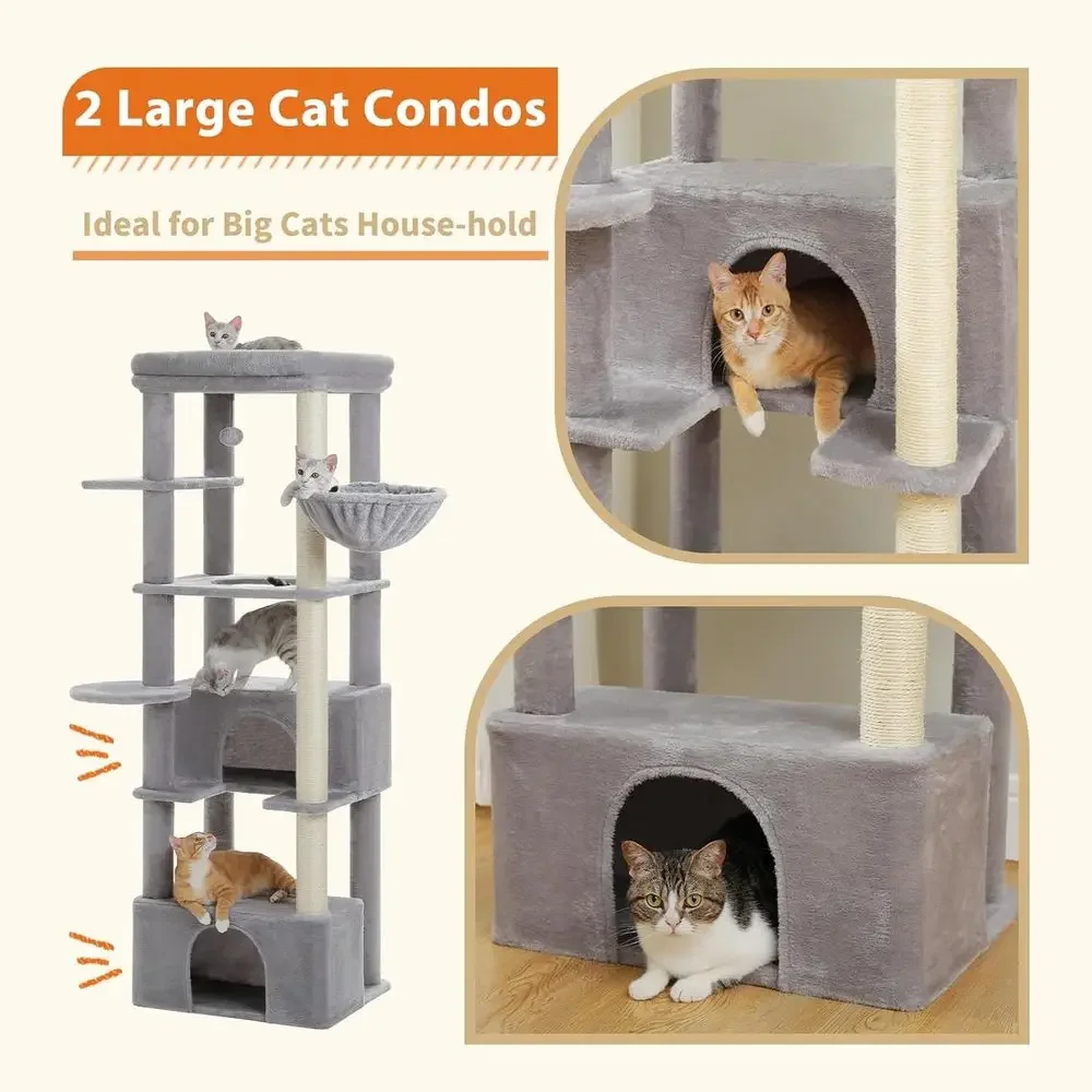 برج قطط متين وطويل 68 بوصة للق - مراجعة Cat Scratching Post وسعره