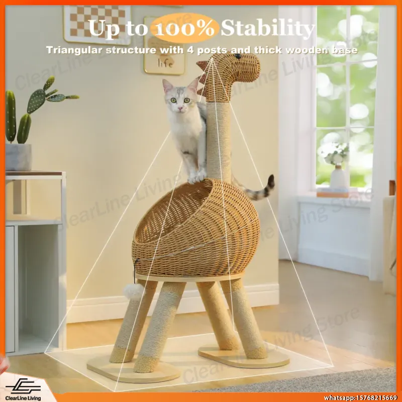 برج قطط على شكل ديناصور مع عمو - مراجعة Cat Scratching Post وسعره