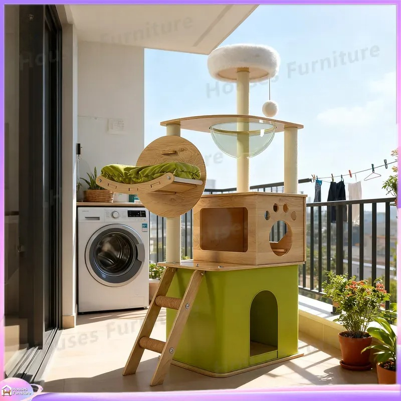شجرة قطط كبيرة مع أعمدة خدش وم - مراجعة Cat Scratching Post وسعره